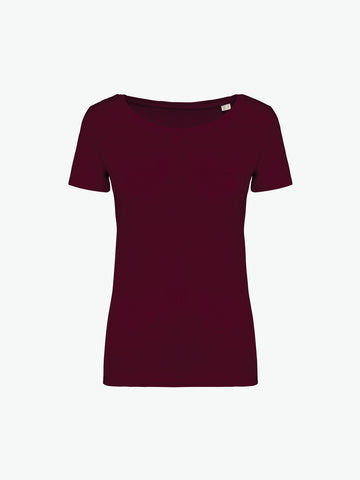 Native Spirit NS324 T-shirt - Dark Cherry Duurzame T-Shirt Dames Native Spirit