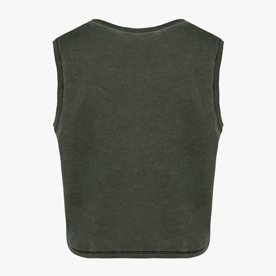 Native Spirit NS342 Cropped t-shirt - Washed Organic Khaki Duurzame T-Shirt Dames Native Spirit
