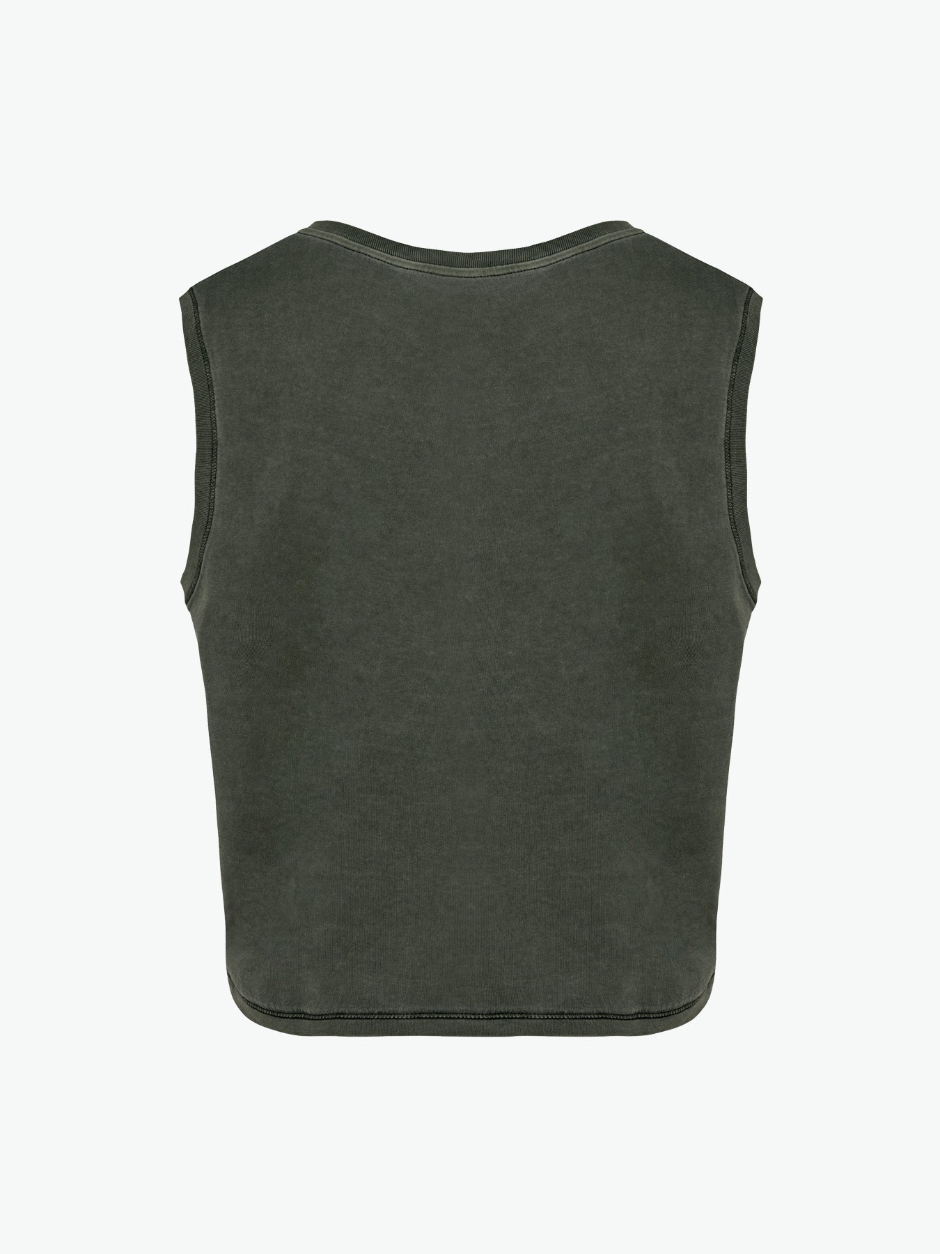 Native Spirit NS342 Cropped t-shirt - Washed Organic Khaki Duurzame T-Shirt Dames Native Spirit