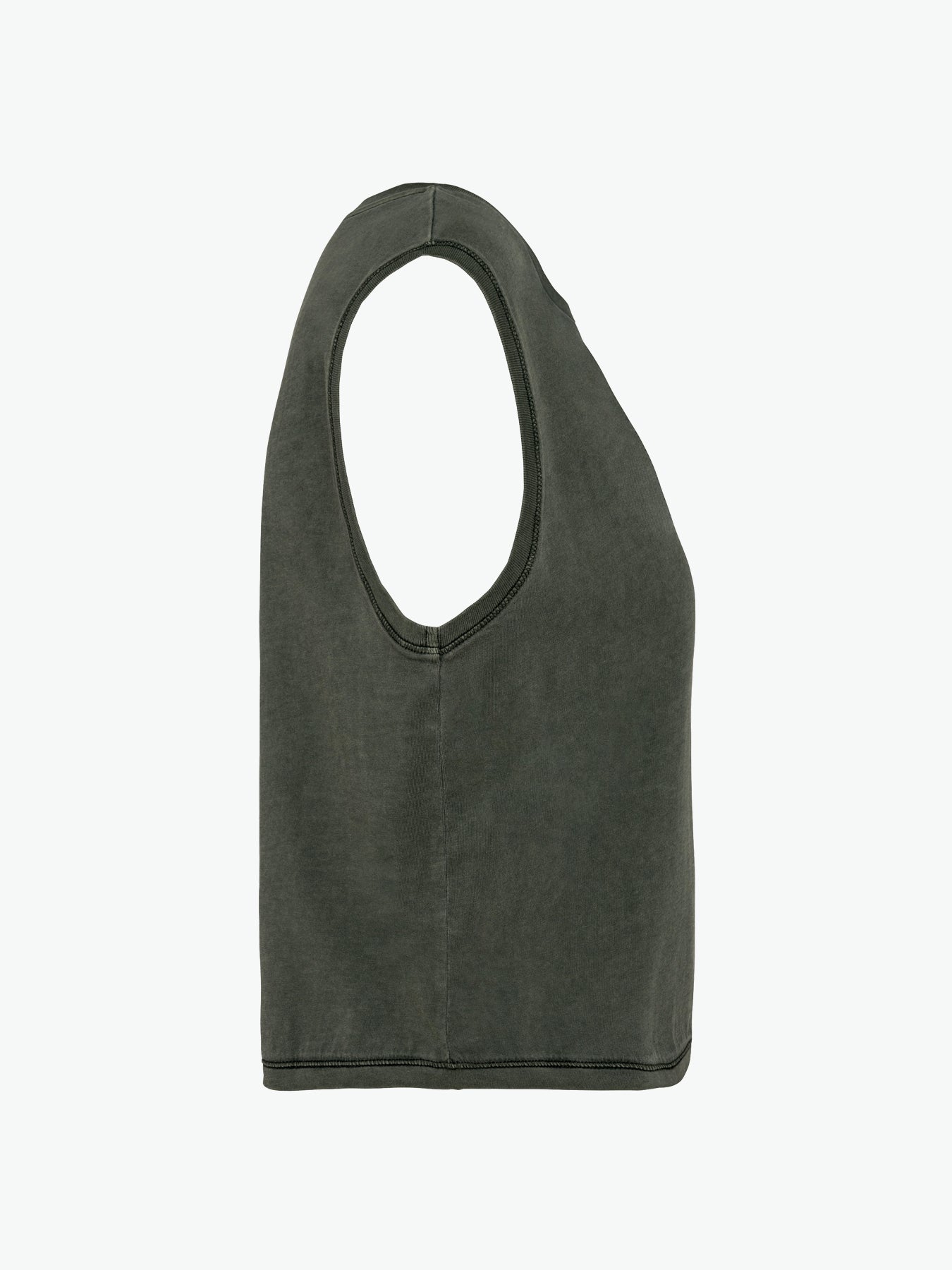 Native Spirit NS342 Cropped t-shirt - Washed Organic Khaki Duurzame T-Shirt Dames Native Spirit