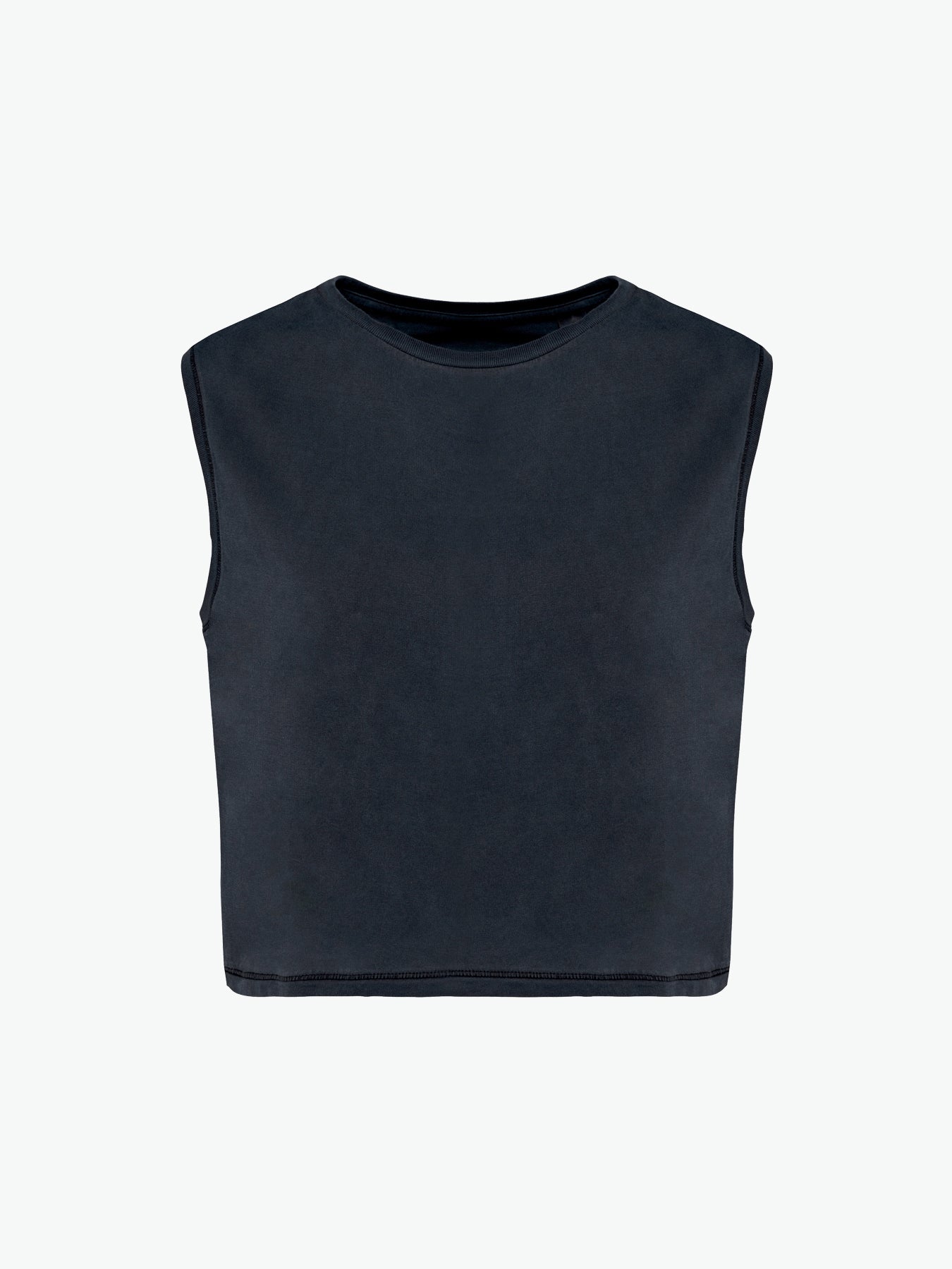 Native Spirit NS342 Cropped t-shirt - Washed Coal Grey Duurzame T-Shirt Dames Native Spirit XS