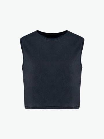 Native Spirit NS342 Cropped t-shirt - Washed Coal Grey Duurzame T-Shirt Dames Native Spirit XS