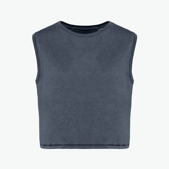 Native Spirit NS342 Cropped t-shirt - Washed Mineral Grey Duurzame T-Shirt Dames Native Spirit XS