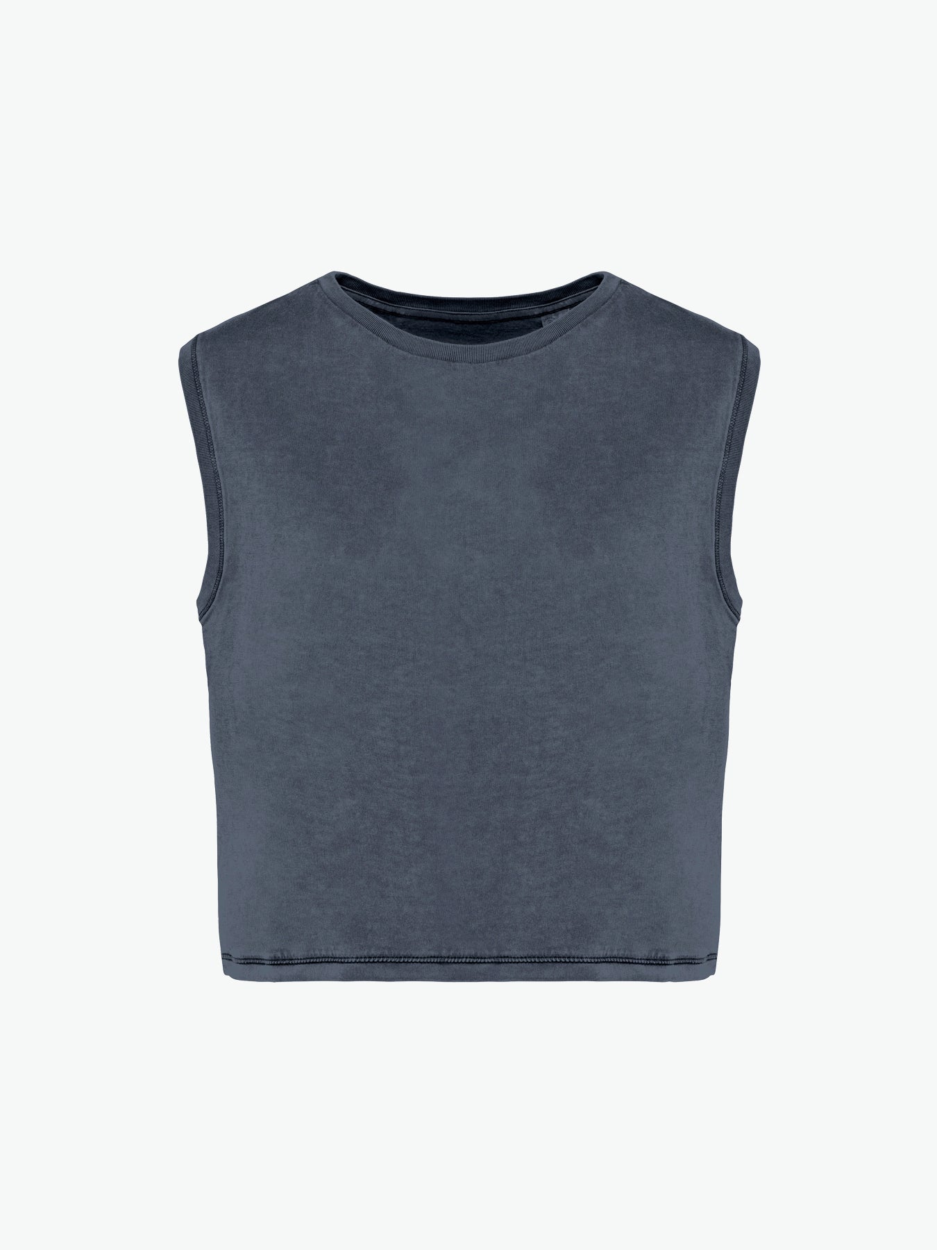 Native Spirit NS342 Cropped t-shirt - Washed Mineral Grey Duurzame T-Shirt Dames Native Spirit XS