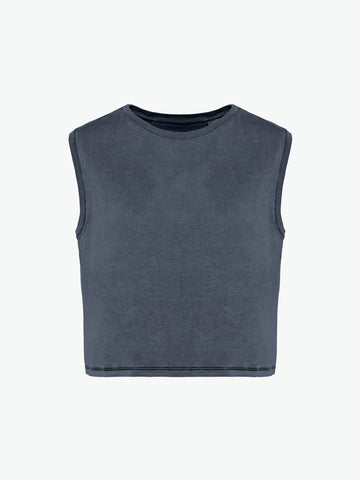 Native Spirit NS342 Cropped t-shirt - Washed Mineral Grey Duurzame T-Shirt Dames Native Spirit XS