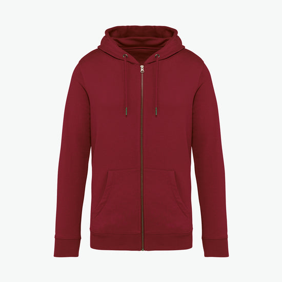 Native Spirit NS402 Sweater rits en capuchon - Hibiscus Red Duurzame Sweater Native Spirit