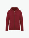 Native Spirit NS402 Sweater rits en capuchon - Hibiscus Red Duurzame Sweater Native Spirit