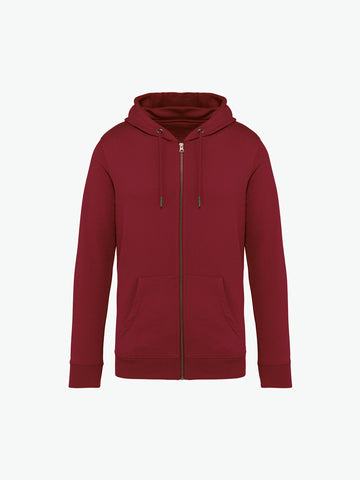 Native Spirit NS402 Sweater rits en capuchon - Hibiscus Red Duurzame Sweater Native Spirit