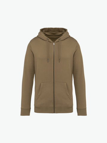 Native Spirit NS402 Sweater rits en capuchon - Light Olive Green Duurzame Sweater Native Spirit