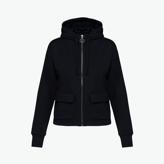 Native Spirit NS409 Sweater rits en capuchon - Black Duurzame Hoodie Sweater Native Spirit