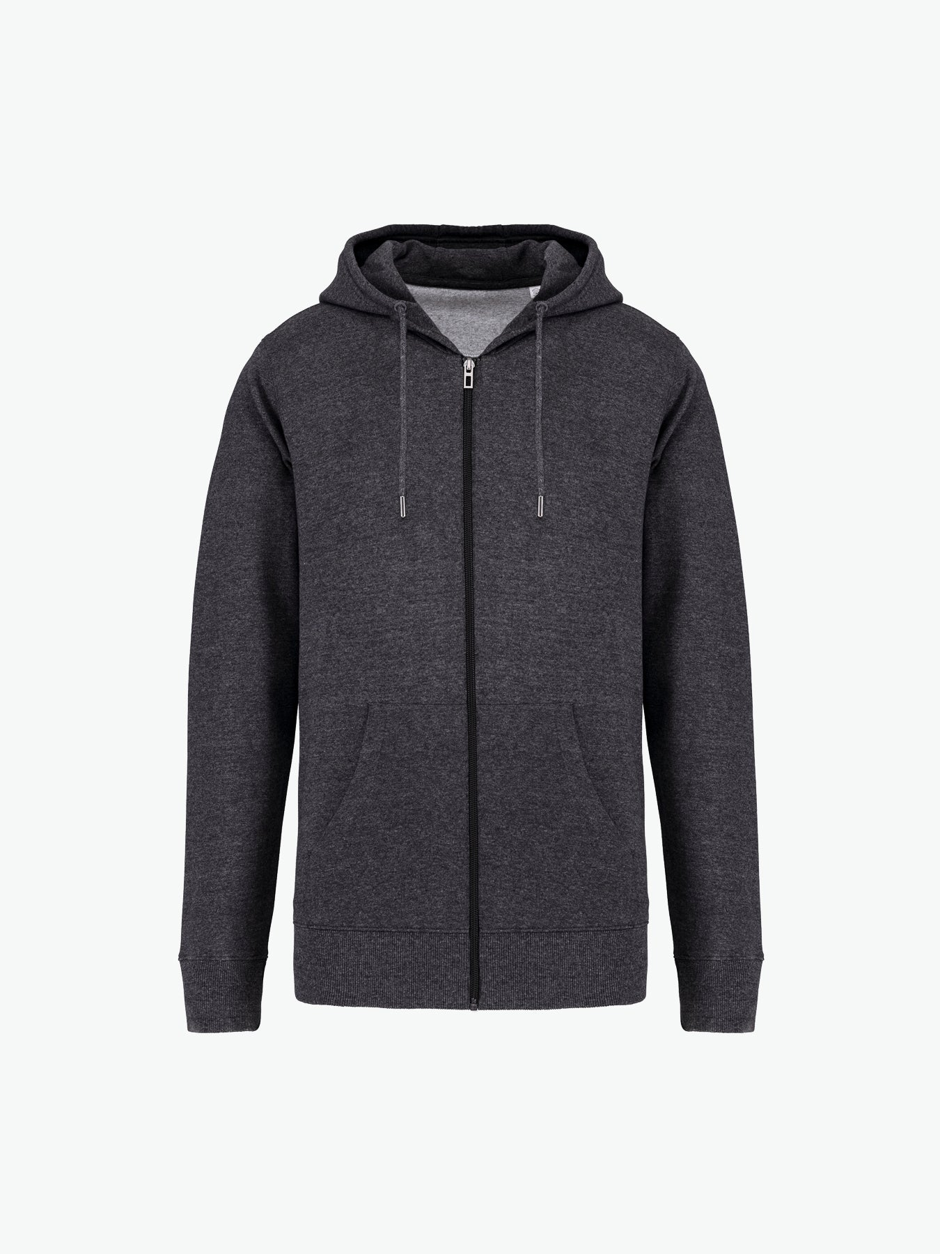 Native Spirit NS412 Sweater rits en capuchon - Recycled Anthracite Heather Duurzame Sweater Native Spirit XXS
