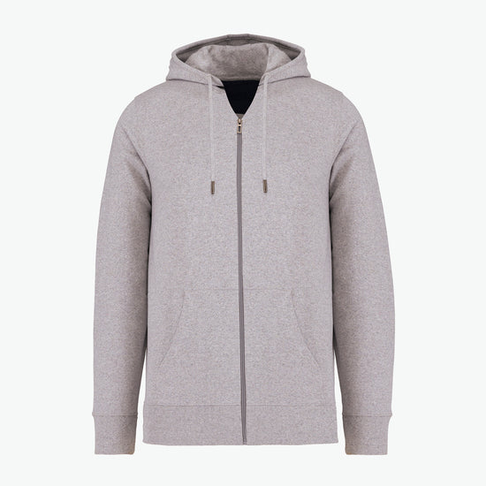 Native Spirit NS412 Sweater rits en capuchon - Recycled Oxford Grey Duurzame Sweater Native Spirit XXS