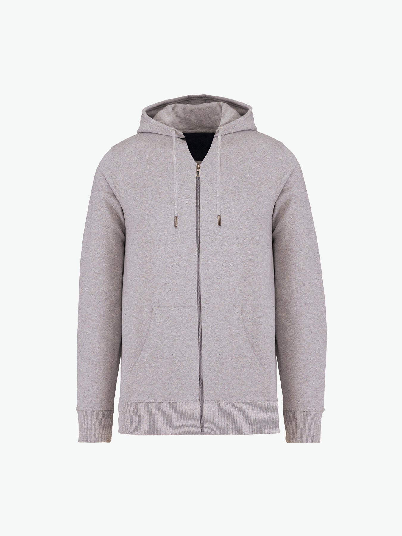 Native Spirit NS412 Sweater rits en capuchon - Recycled Oxford Grey Duurzame Sweater Native Spirit XXS