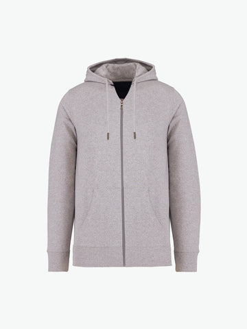 Native Spirit NS412 Sweater rits en capuchon - Recycled Oxford Grey Duurzame Sweater Native Spirit XXS