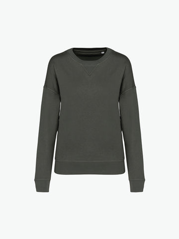 Native Spirit NS420 Sweater met ronde hals - Organic Khaki Duurzame Sweater Native Spirit