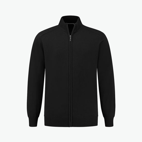 Santino Plano Zip Cardigan - Zwart Vest Santino S