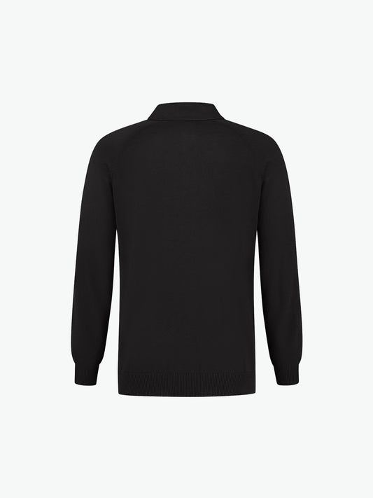 Santino Praha Polo Pullover - Zwart Pullovers Santino