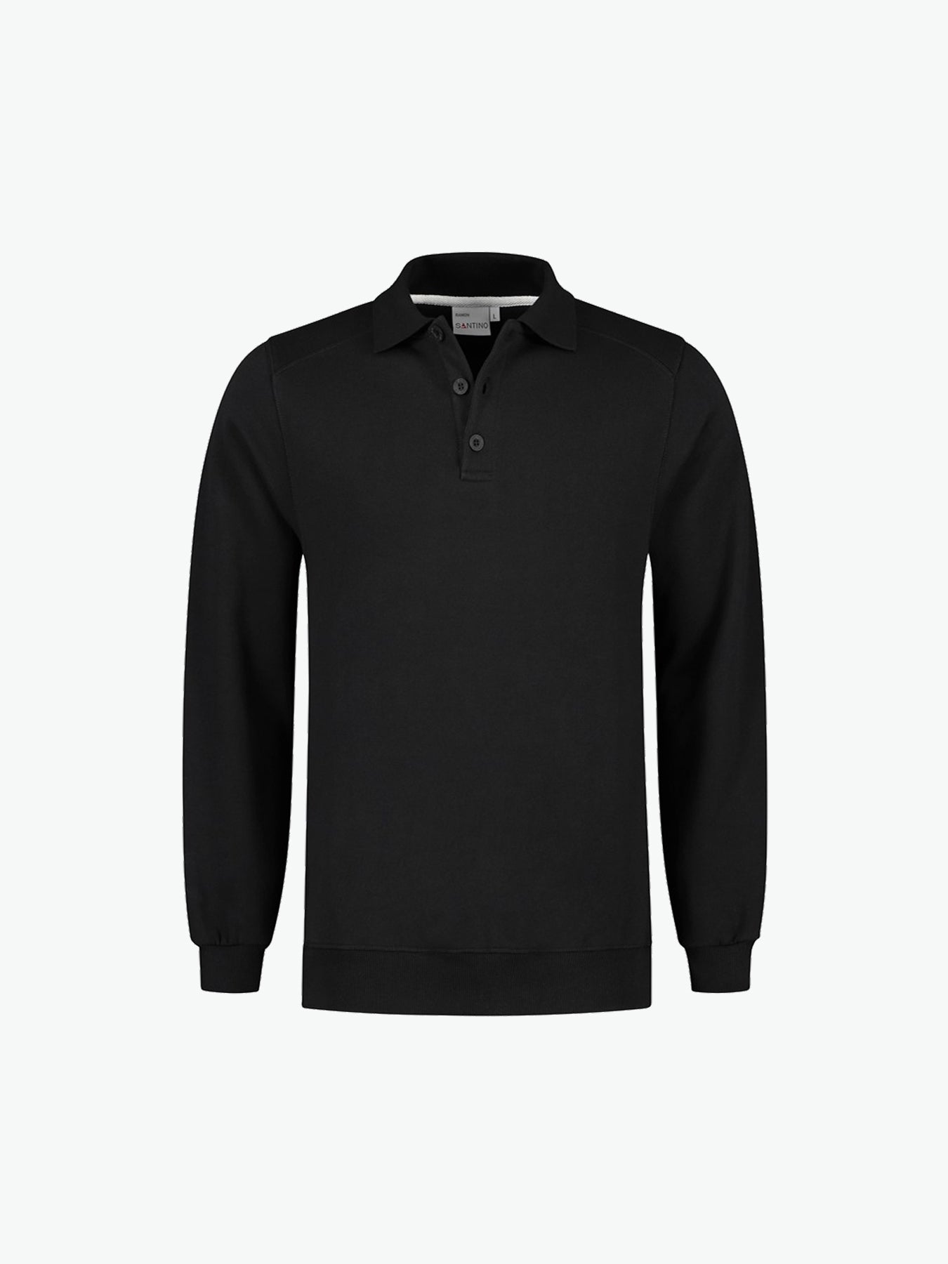 Santino Ramon Polosweater - Zwart Polosweater Santino XS
