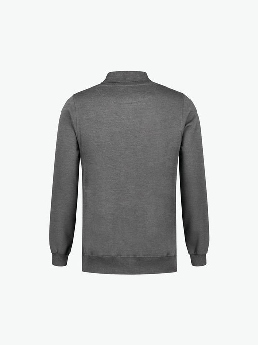 Santino Ramon Polosweater - Donker Grijs Polosweater Santino