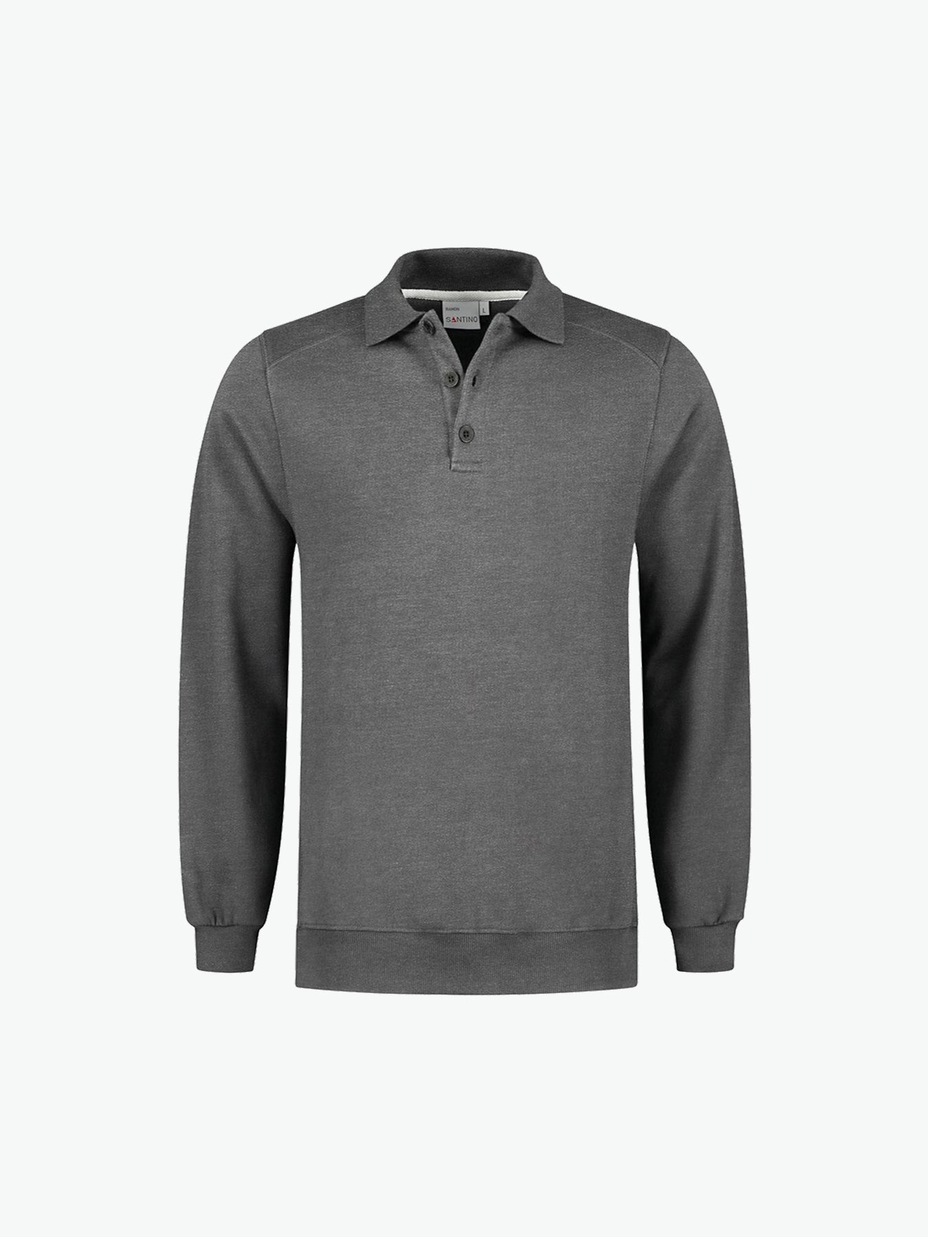Santino Ramon Polosweater - Donker Grijs Polosweater Santino XS