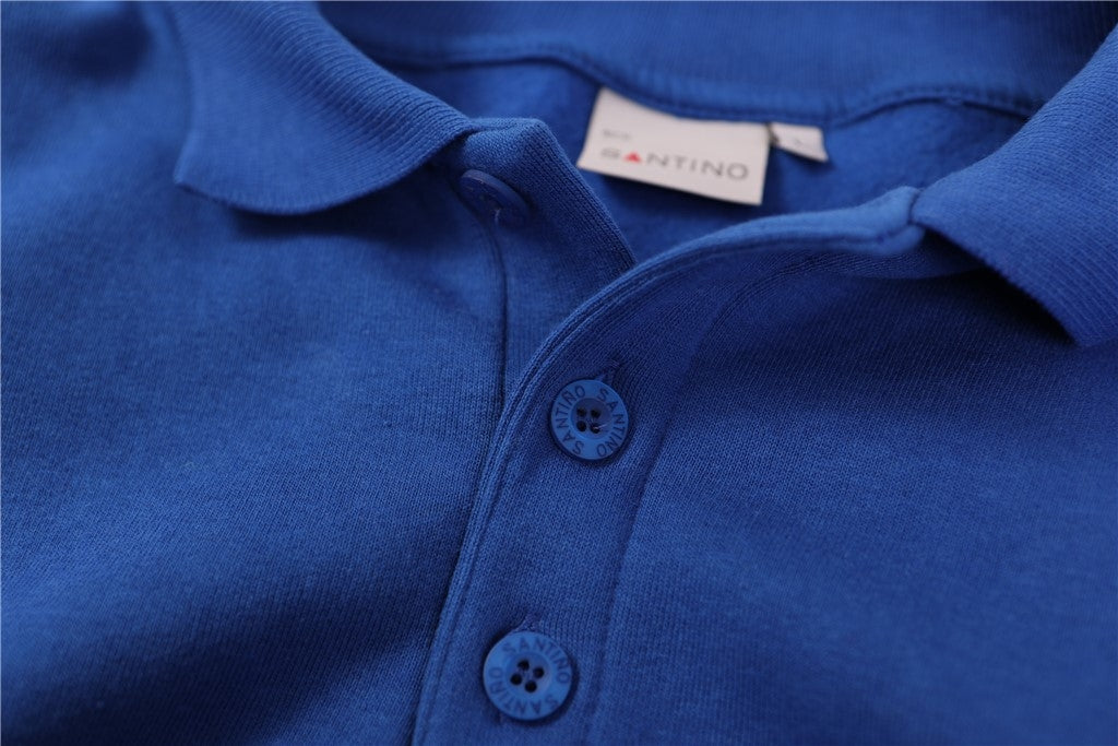 Santino Rick Polosweater - Zwart Polosweater Santino