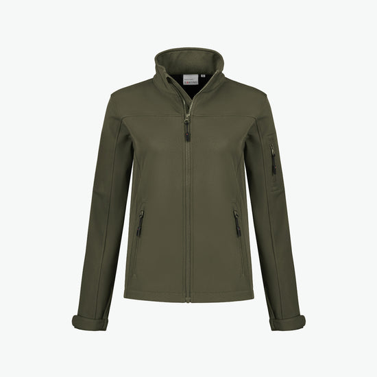 Santino Santo Ladies Softshell Jacket - Army Softshell Jas Dames Santino XS
