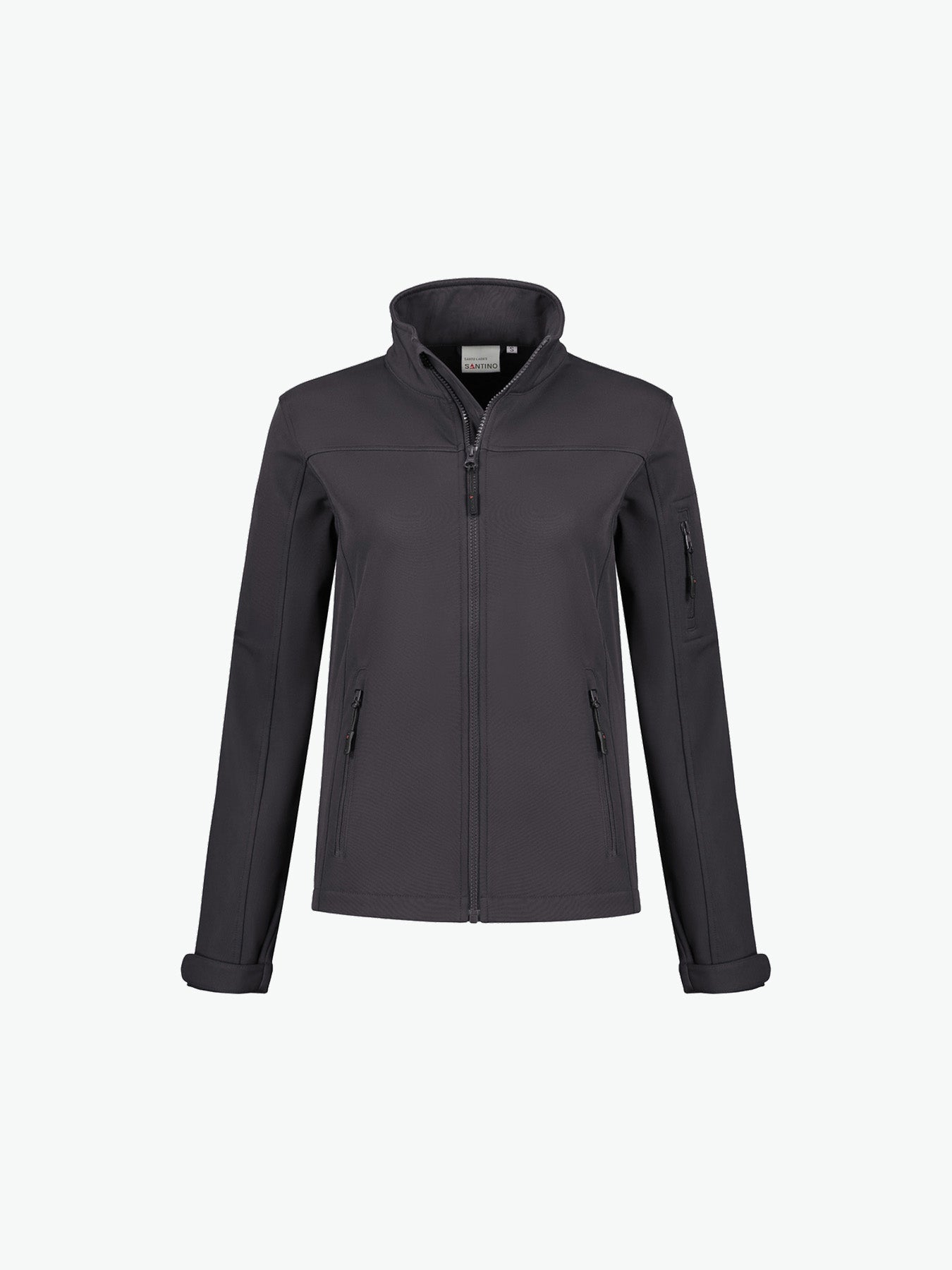 Santino Santo Ladies Softshell Jacket - Grijs Softshell Jas Dames Santino XS