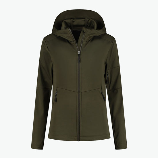Santino Seattle Ladies Softshell Jacket - Army Softshell Jas Dames Santino XS