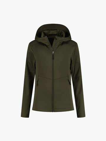 Santino Seattle Ladies Softshell Jacket - Army Softshell Jas Dames Santino XS