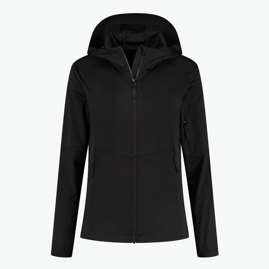 Santino Seattle Ladies Softshell Jacket - Zwart Softshell Jas Dames Santino XS