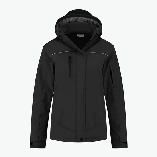 Santino Stockholm Ladies Softshell Jacket - Zwart Softshell Jas Dames Santino XS