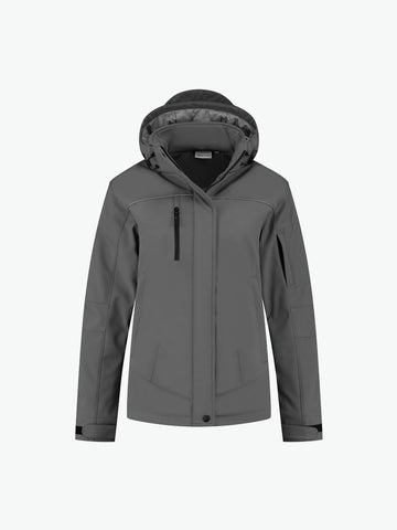 Santino Stockholm Ladies Softshell Jacket - Grijs Softshell Jas Dames Santino XS