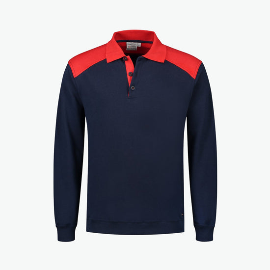 Santino Tesla Polosweater - Navy / Rood Polosweater Santino S