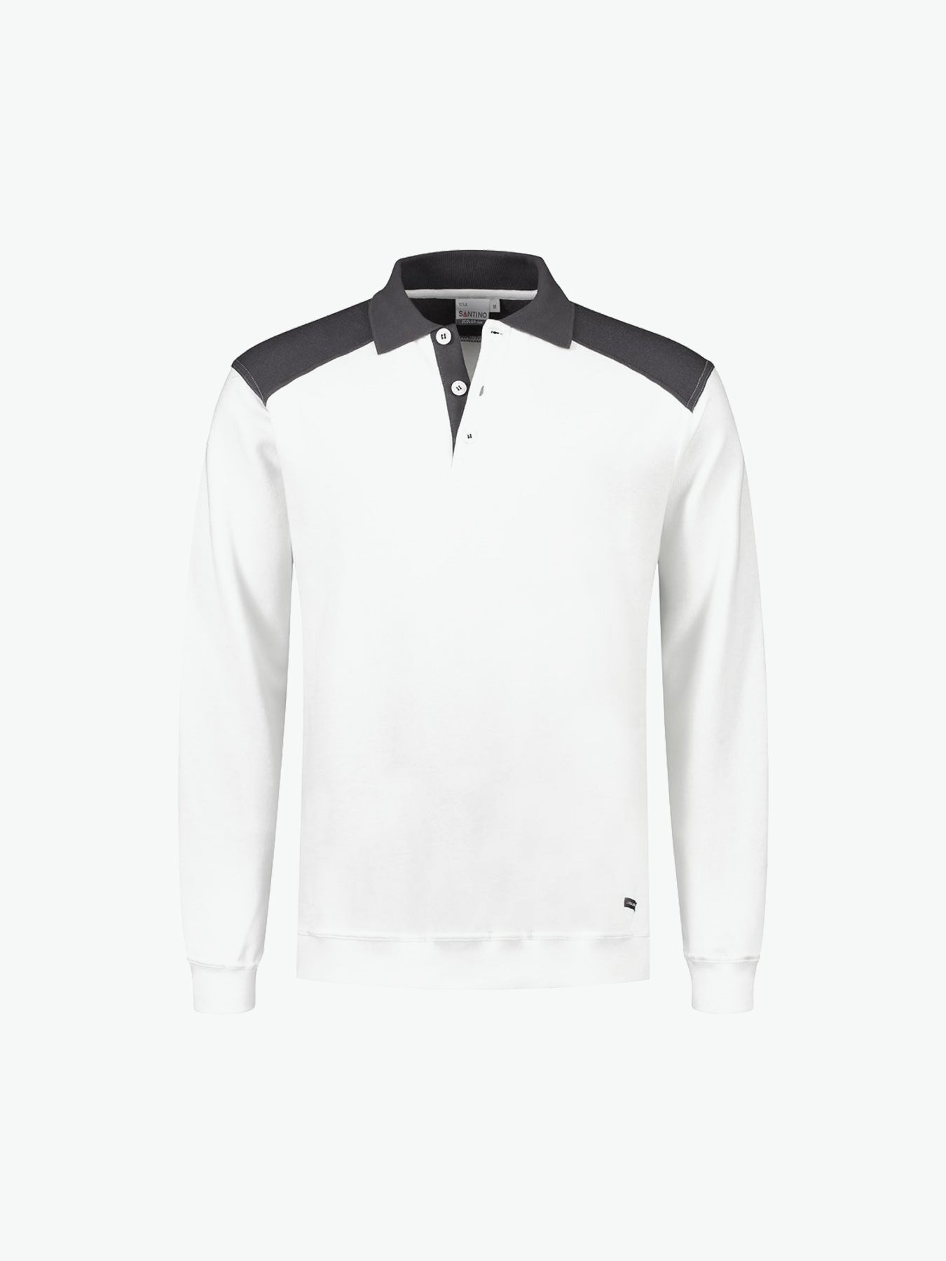 Santino Tesla Polosweater - Wit / Grijs Polosweater Santino S