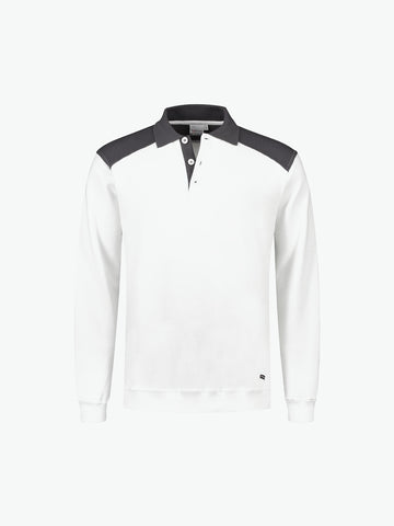 Santino Tesla Polosweater - Wit / Grijs Polosweater Santino S