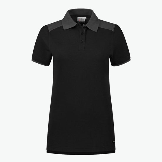 Santino Tivoli Ladies Poloshirt - Zwart / Grijs Polo Dames Santino XS