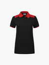 Santino Tivoli Ladies Poloshirt - Zwart / Rood Polo Dames Santino XS