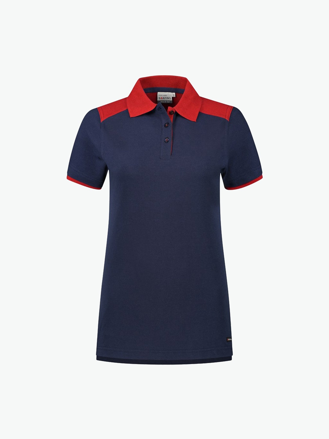 Santino Tivoli Ladies Poloshirt - Navy / Rood Polo Dames Santino XS