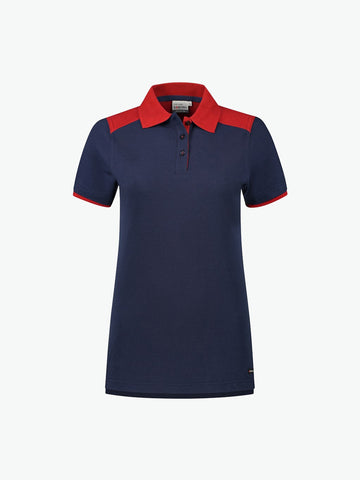 Santino Tivoli Ladies Poloshirt - Navy / Rood Polo Dames Santino XS