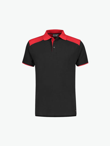 Santino Tivoli Poloshirt - Zwart / Rood Polo Santino XS