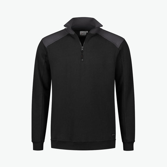 Santino Tokyo Zipsweater - Zwart / Grijs Sweater Santino S