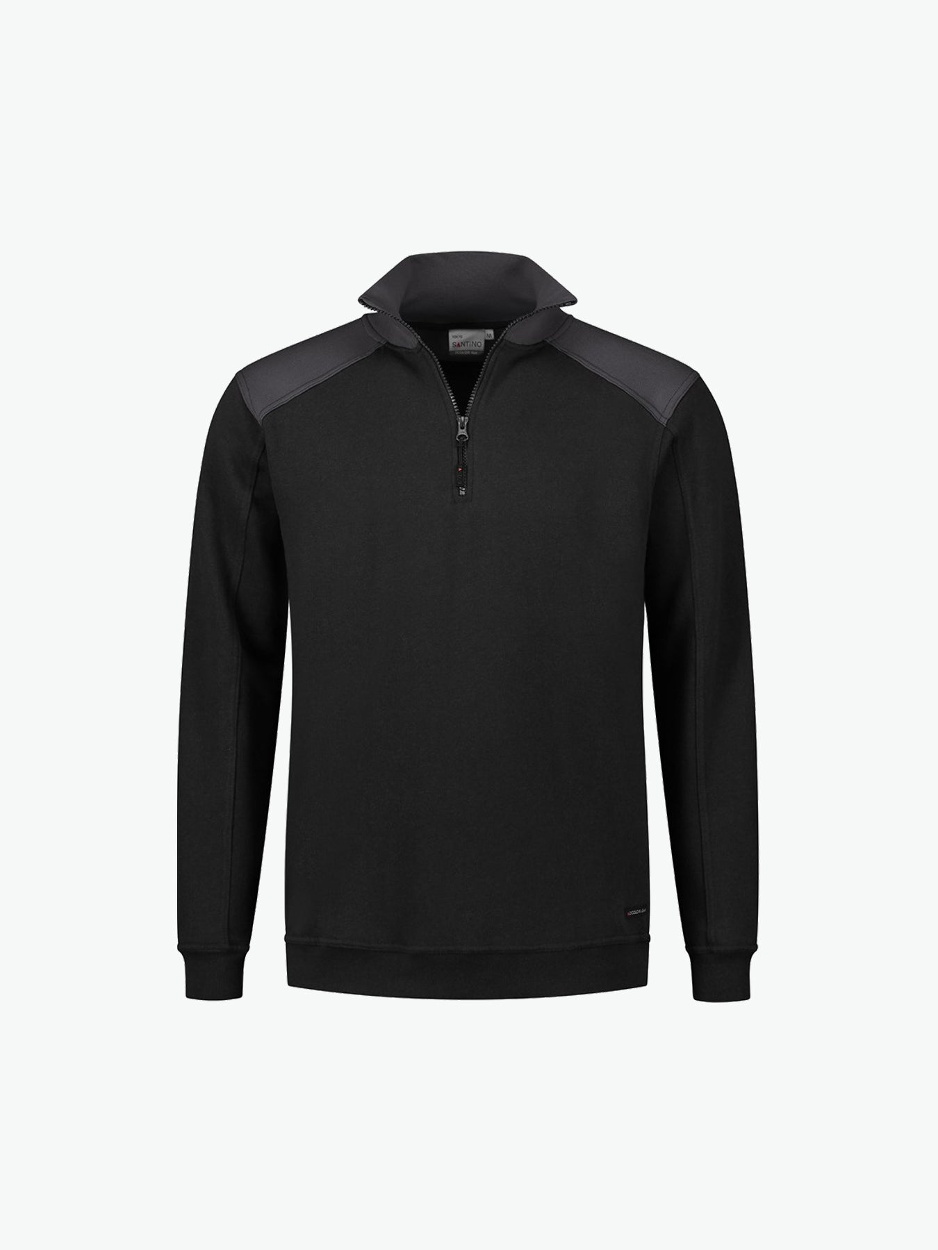 Santino Tokyo Zipsweater - Zwart / Grijs Sweater Santino S