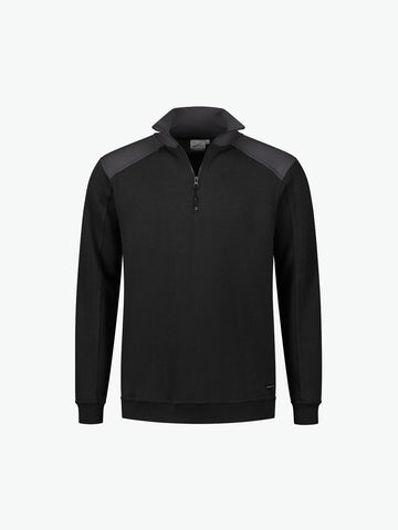 Santino Tokyo Zipsweater - Zwart / Grijs Sweater Santino S