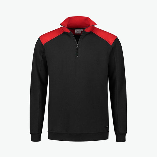 Santino Tokyo Zipsweater - Zwart / Rood Sweater Santino S