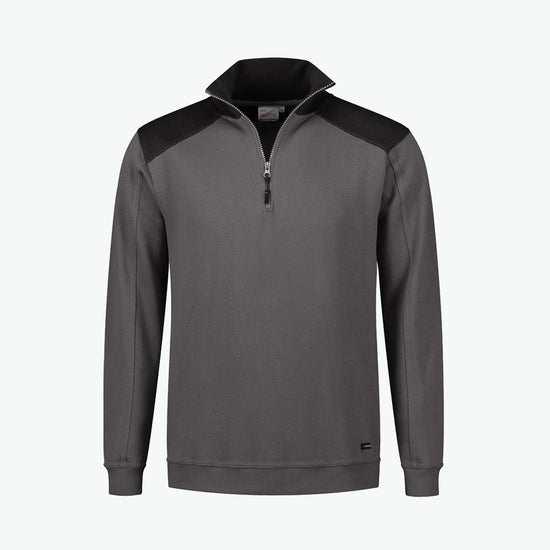 Santino Tokyo Zipsweater - Grijs / Zwart Sweater Santino S