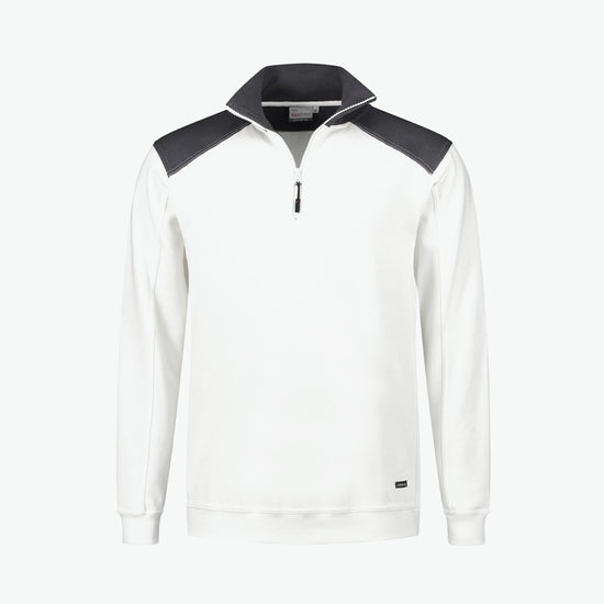 Santino Tokyo Zipsweater - Wit / Grijs Sweater Santino S
