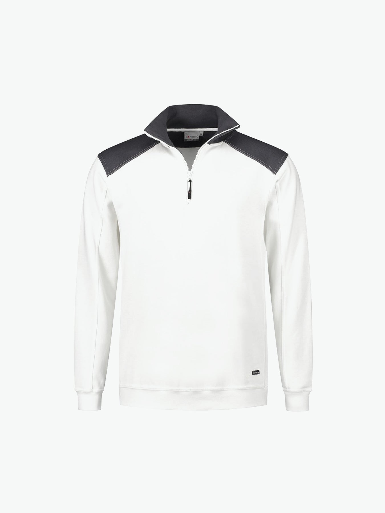 Santino Tokyo Zipsweater - Wit / Grijs Sweater Santino S