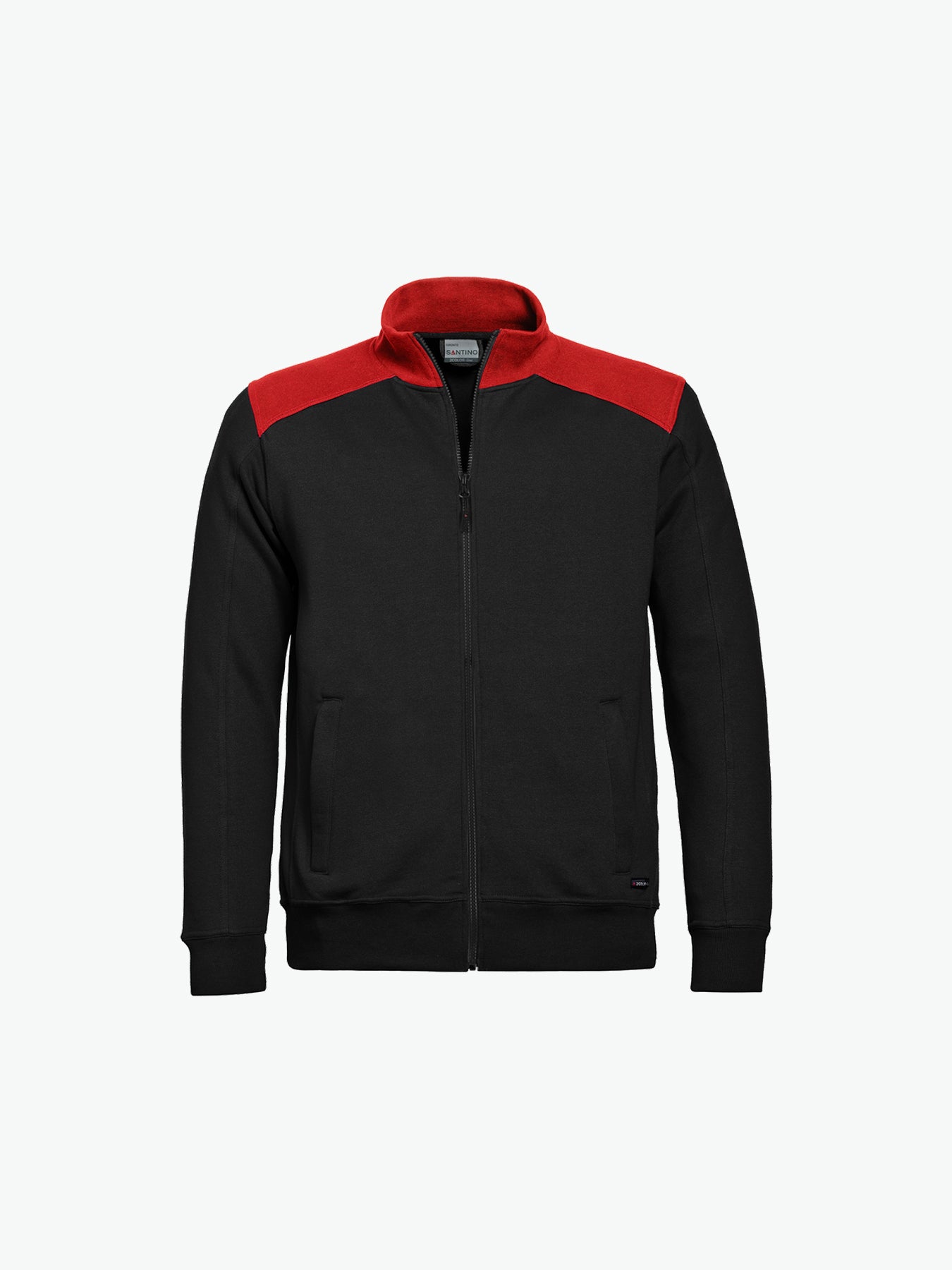 Santino Toronto Sweatvest - Zwart / Rood Sweater Santino S