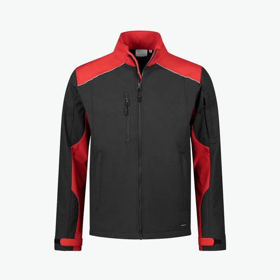 Santino Tour Softshell Jacket - Zwart / Rood Softshell Jas Santino S