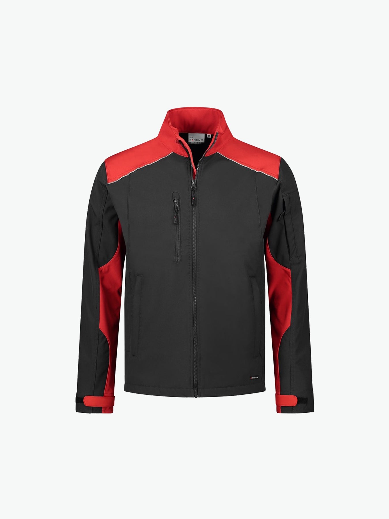 Santino Tour Softshell Jacket - Zwart / Rood Softshell Jas Santino S